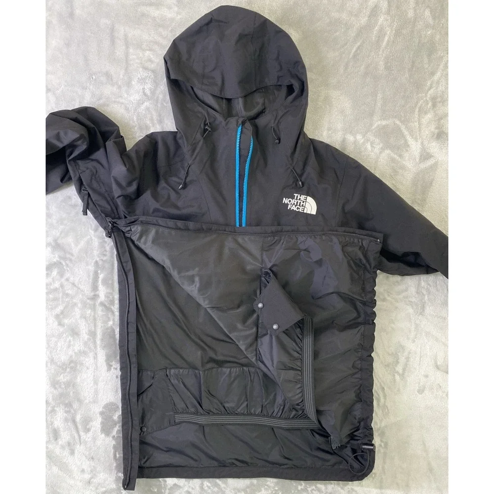 The North Face Anorak Jacket Mens Medium Black DryVent NF0A4QXE Pullover Hooded